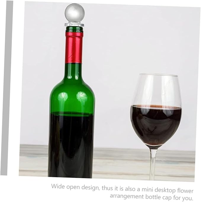 Ipetboom 24pcs Glass Ball Wine Bottle Stoppers with Silicone Seal Decorative Wine Saver Caps for Aromatherapy Perfume Cosmetic Bottles Portable Airtight Seal to Keep Beverages Fresh and