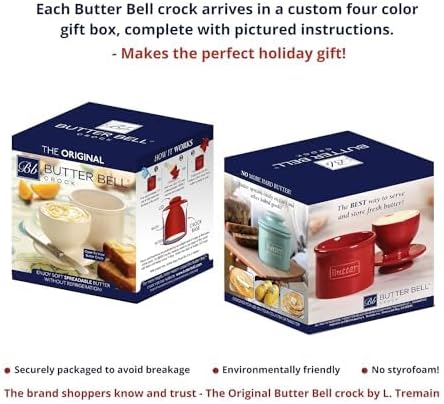 Butter Bell - White Petit Butter Bell Crock - Set Of Two - 2.5"x3" - Holds 2.5 tbsp of butter
