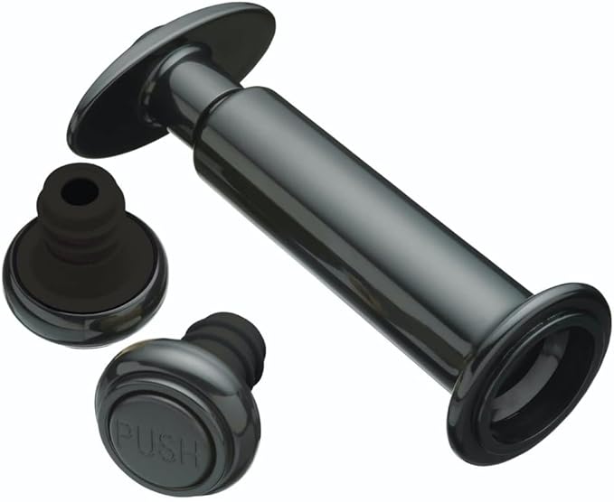 BarCraft Wine Vacuum Pump and Bottle Stoppers Set in Gift Box, 3 Pieces