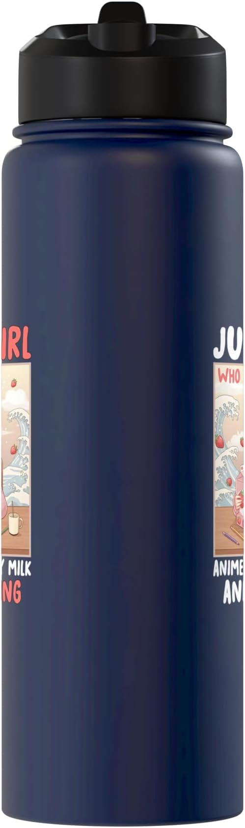 Just a Girl Who Loves Anime Strawberry Milk and Sketching Stainless Steel Insulated Water Bottle
