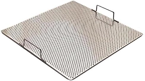 Sunrise Stainless Steel Fryer Screen with Handles (Solid Screen) (2, 17.5" x 17.5" x 2")
