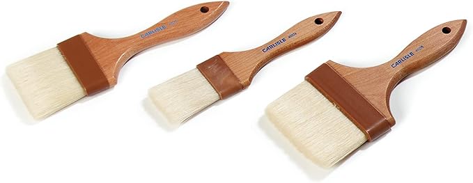 SPARTA Chef Series Basting Brush, Angled Boar Bristle Pastry Brush for Cooking and Baking, 4" Wide, 1 Count