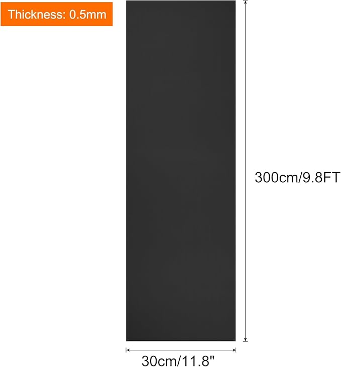 uxcell 11.8IN x 3.9FT Silicone Baking Mat Rolls, Heat Resistant Baking Mats, Non-Stick Pastry Mats, Non-Slip Countertop Mats, Refrigerator Liners Black