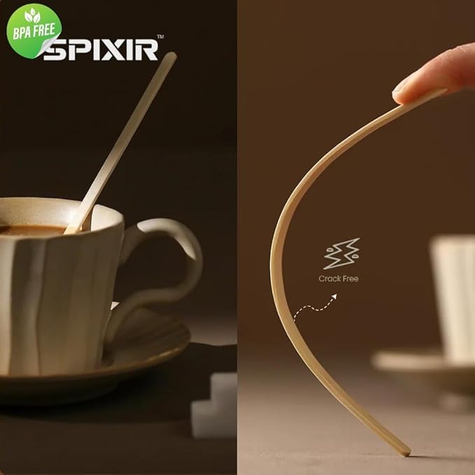 Coffee Stirrers Disposable Wooden Coffee Stir Sticks, 7-inch Large Stir Sticks, 1000 Wooden Coffee Stirrers, Round-End Wooden Stir Sticks for Coffee, Birchwood Swizzle Sticks for Coffee