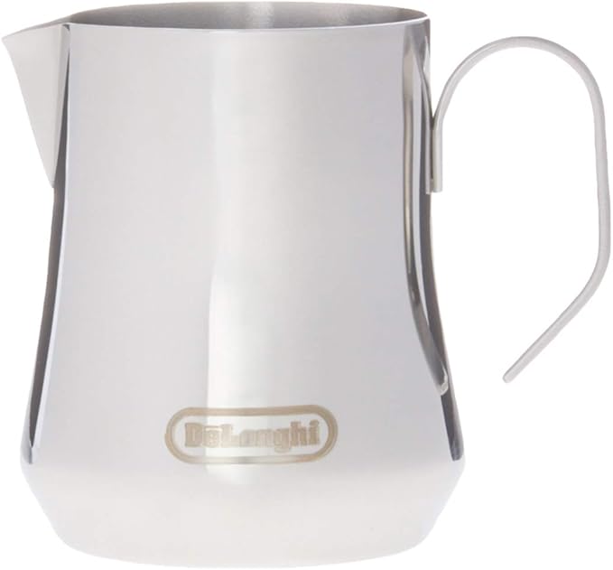 De'Longhi DLSC060 Milk Frothing Jug, 12 oz, Stainless Steel & Knock Box for Coffee & Espresso Grounds, Easy & Mess-Free Disposal of Coffee Puck