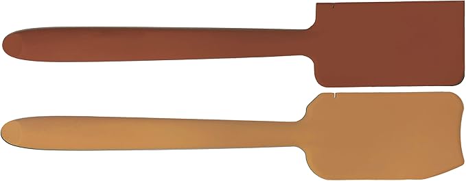 2-Pack Jar Scraper Spatula – Food Saver for Peanut Butter, Mayo, Tomato Paste & Jars – Flexible Silicone Reaches Corners & Bottoms – Kitchen Scraper Tool, Dishwasher Safe (Sand/Coral)