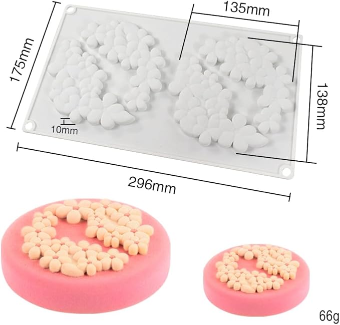 Flower Cloud Shaped Donut Silicone Mold Fondant Cake Mold DIY Chocolate Baking Tools Cake Decoration Accessories Bakeware (Cloud Flower L_11.84 X7 X0.4 inch)