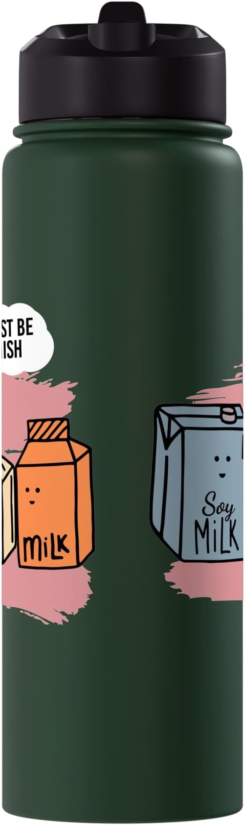He Must Be Spanish I Milk Soy Milk Milk Carton Fun Soy Stainless Steel Insulated Water Bottle