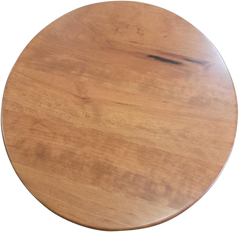 Rustic Red Door Co. Wooden Lazy Susan Turntable - Spinning, Solid Wood Lazy Susan Organizer - Turntable for Table Top/Counter Top - 360 Rotating Swivel (14", Rustic Cherry Wood, Seely Stain)