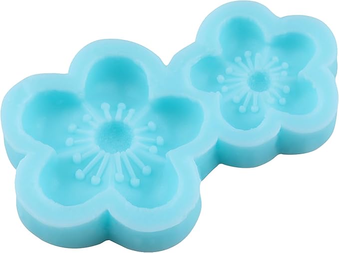 Cherry Blossom Silicone Fondant Molds for Cake Decorating Cupcake Topper Chocolate Candy Gum Paste Polymer Clay