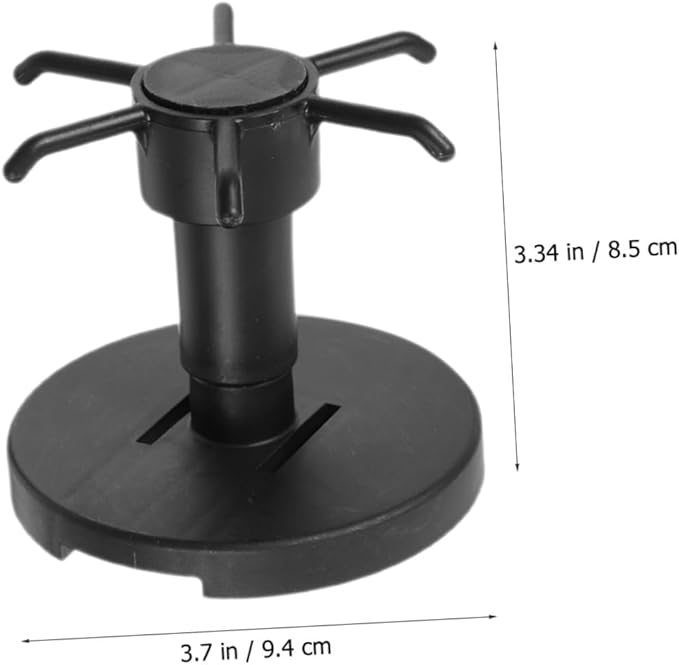 GLEAVI 3pcs Kitchen Utensil Organizer Hooks Rotating Adhesive Under Cabinet Hanger Rack for Cooking Tools and Measuring Spoons in Black