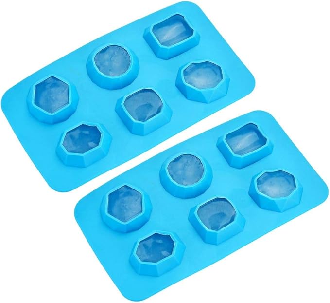Fairly Odd Novelties Ice Cube Tray, Two Pack, Blue Jewels