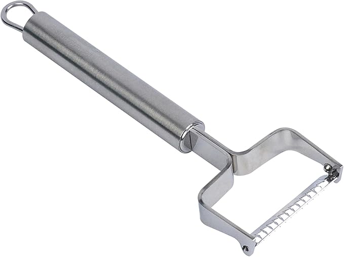 Restaurantware Stainless Steel Julienne Vegetable Peeler - German Standard Kitchen Peeler Dishwasher Safe, Sharp Blades, Ergonomic Handle - Potato Peeler for Potato, Apple, Cucumber