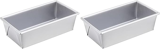 Chicago Metallic Loaf Pan, Commercial II, 1-Pound | Uncoated | Traditional | Pack of 2