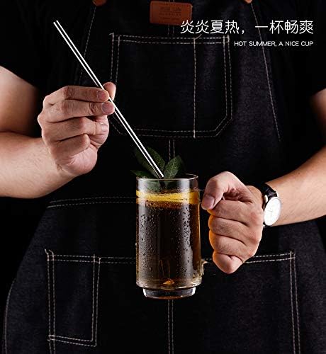 Reusable Metal Straws 100 Pieces,10.5'' Stainless Steel Straws All Straight Straws for 20oz 30oz Tumbler Yeti Cup, Drinking Metal Straws Bulk For Wholesale(100pcs All Straight -10.5" Silver)