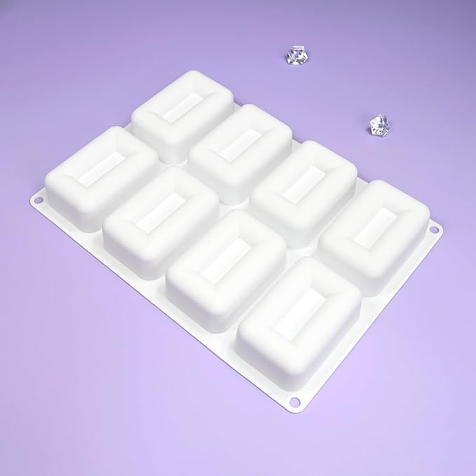mostsom Silicone Molds Mousse Mold 3D Rectangle Shape Silicone Mold DIY Cake Mousse for Ice Cream Chocolate Pastry Art Pan Dessert Bakeware Cake Decorating Tool (E_ Big Rectangle)