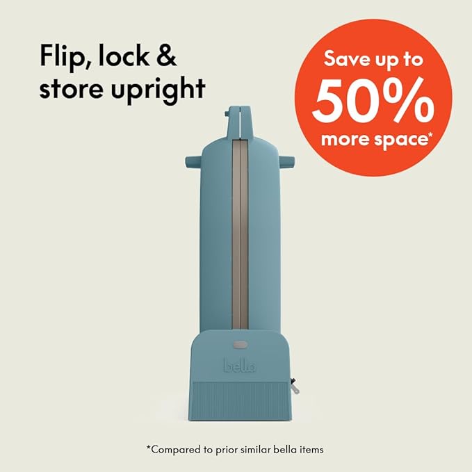 bella Flip-n-Store Waffle Maker,EverGood™ Ceramic Nonstick Coating,Fits-anywhere™ Kitchenware,Power Indicator Light & Touch Handle,7” Wide & 1" Deep Plates,1000 Watt,Surf,(Pack of 2)