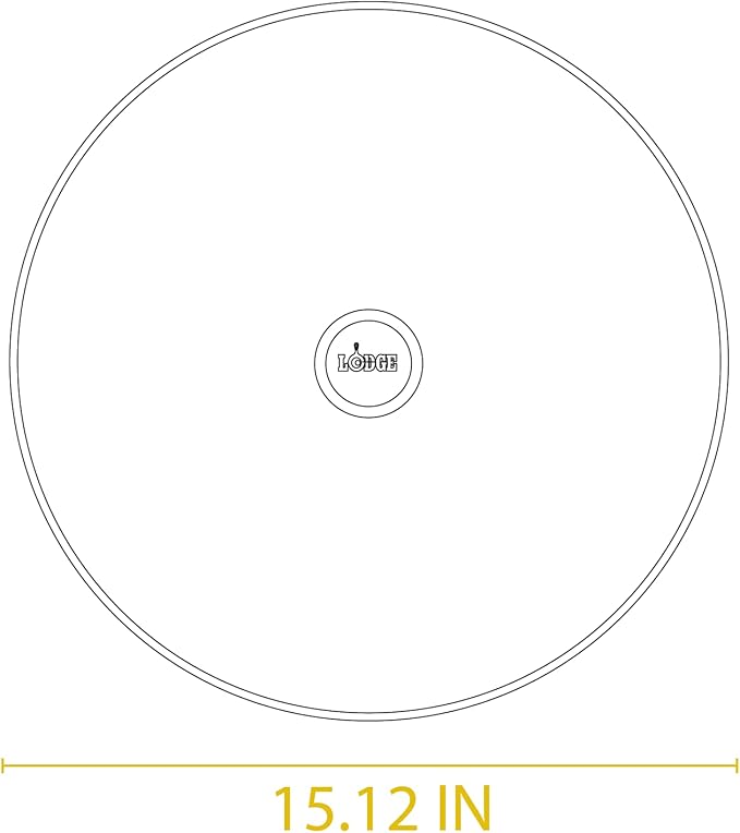 Lodge Round Tempered Glass Lid - Versatile Glass Lid for 15 Inch Skillets, Pans, and Dutch Ovens - Dishwasher Safe and Oven Safe up to 400° - 15 Inch