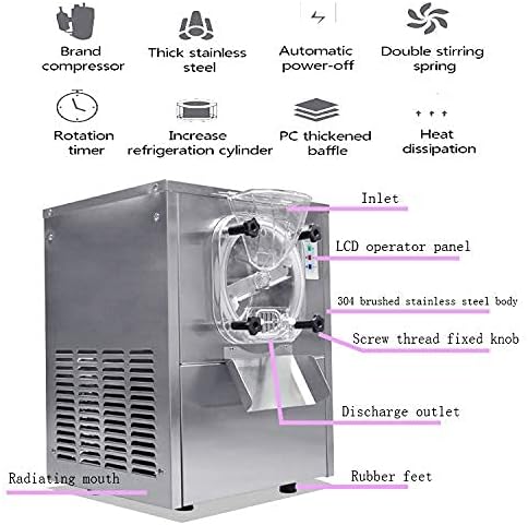 Kolice Commercial Desktop Hard ice Cream Machine, Counter top Hard ice Cream Maker, Ice Cream Machine, Snack Food Machine for Restaurant, Snack Bar, Ice Cream Shop