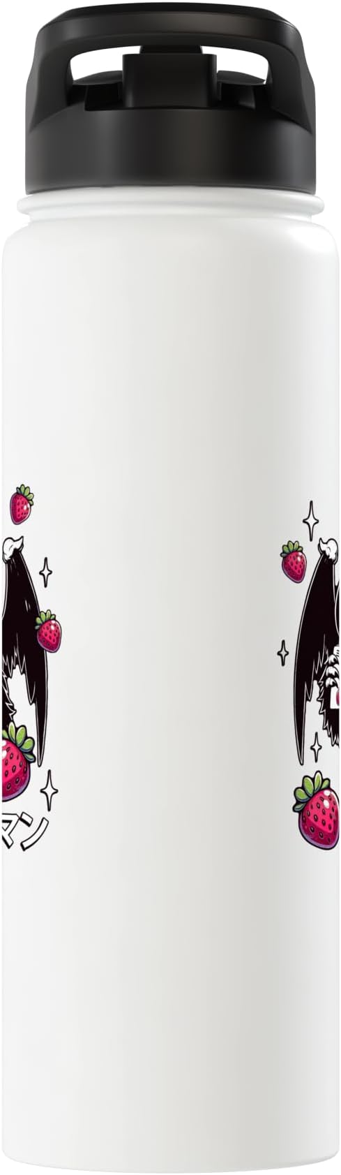 Kawaii Strawberry Milk Shake Carton Mothman Stainless Steel Insulated Water Bottle