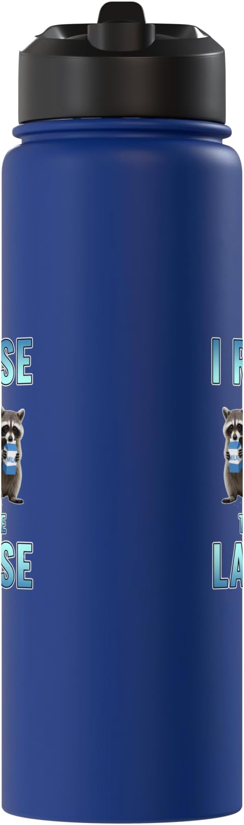 I Refuse To Tolerate Lactose Funny Raccoon Humor Stainless Steel Insulated Water Bottle
