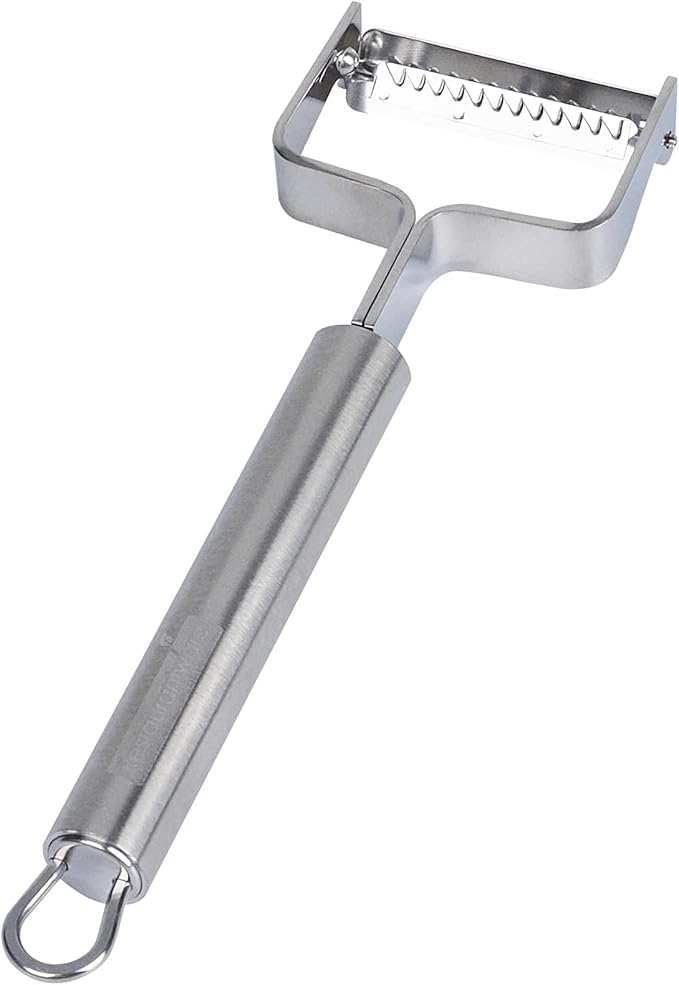 Restaurantware Stainless Steel Julienne Vegetable Peeler - German Standard Kitchen Peeler Dishwasher Safe, Sharp Blades, Ergonomic Handle - Potato Peeler for Potato, Apple, Cucumber