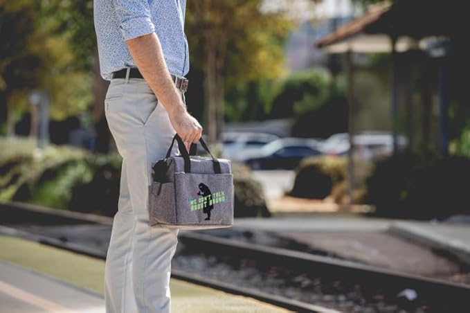 PICNIC TIME Disney Encanto Bruno On The Go Lunch Bag, Soft Cooler Lunch Box, Insulated Lunch Bag, (Heathered Gray)