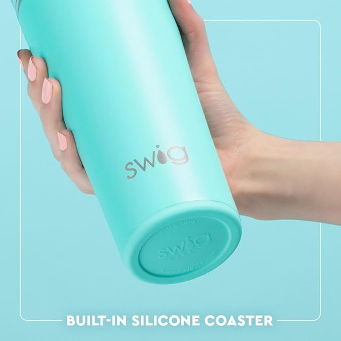 Swig Life 22oz Insulated Tumbler, Travel Coffee Tumbler with Lid, Cup Holder Friendly Travel Coffee Mug, Stainless Steel (Sun Chaser)