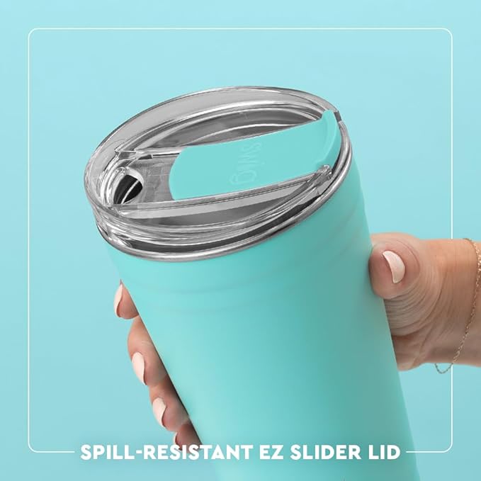 Swig Life 24oz Party Cup, Stackable Insulated Travel Coffee Tumbler with EZ Slider Lid, Cup Holder Friendly, Stainless Steel 24 oz Tumbler, Reusable Mug (Saturdays In Gainesville)
