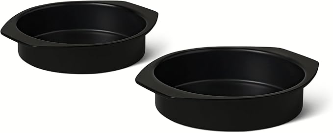 Amazon Basics Nonstick Round Cake Pan, Dishwasher and Oven-Safe, 9 in., Set of 2