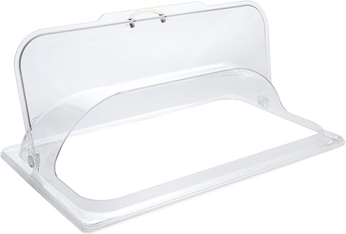 Winco Polycarbonate Dome Flip Cover, Full Size, Medium, Clear