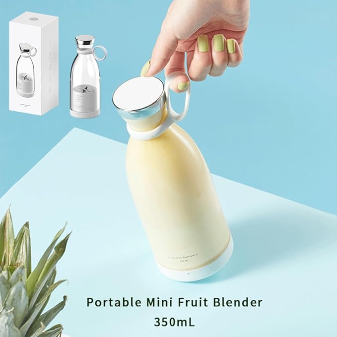 Portable Blender for Smoothies, Personal Small Smoothie Blender with 11.83 Oz/350ml for Shakes and Smoothies, Durable Stainless Steel Blades, Magnetic Charging, Convenient (Pink + Type-C Charging)