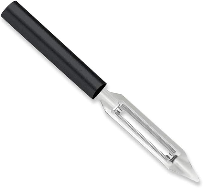 Rada Cutlery Vegetable Peeler (W232), 1.75" Stainless Steel Swiveling Blade, Black Handle, Pack of 2
