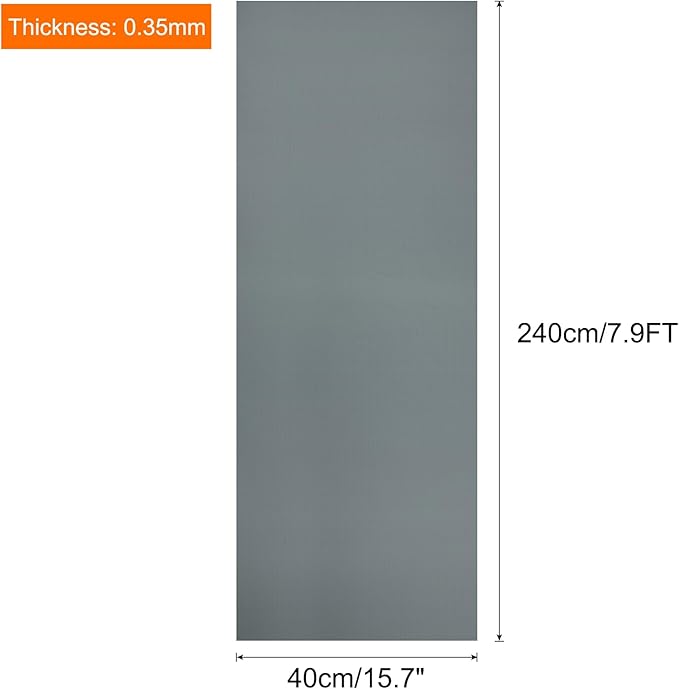 uxcell 15.7IN x 7.9FT Silicone Baking Mat Rolls, Heat Resistant Baking Mats, Non-Stick Pastry Mats, Non-Slip Countertop Mats, Refrigerator Liners Grey