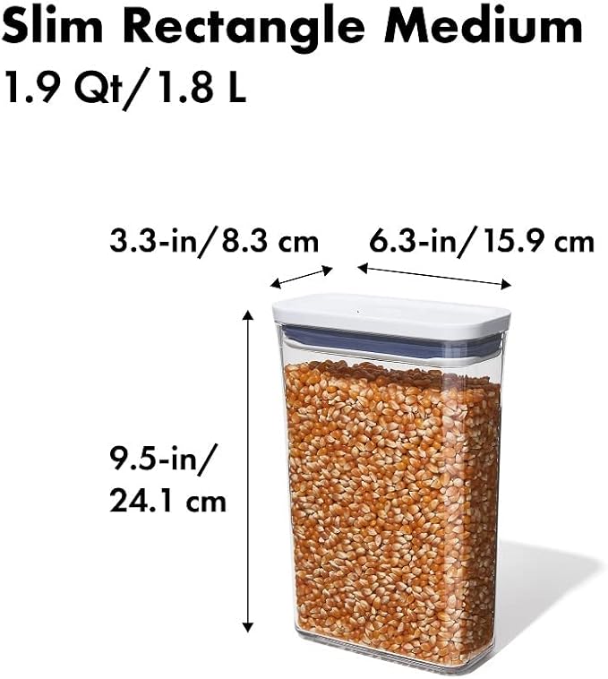 OXO Good Grips POP Container - Airtight Food Storage - 1.9 Qt for Snacks, Sugar and More (Pack of 8)
