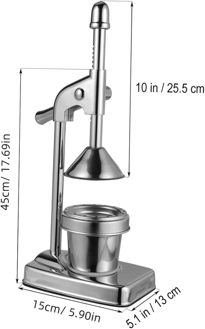 Ciieeo Stainless Steel Manual Press Juicer Efficient Citrus Fruit Extractor for Easy Juicing No Electricity Needed for Oranges Grapefruits Lemons More