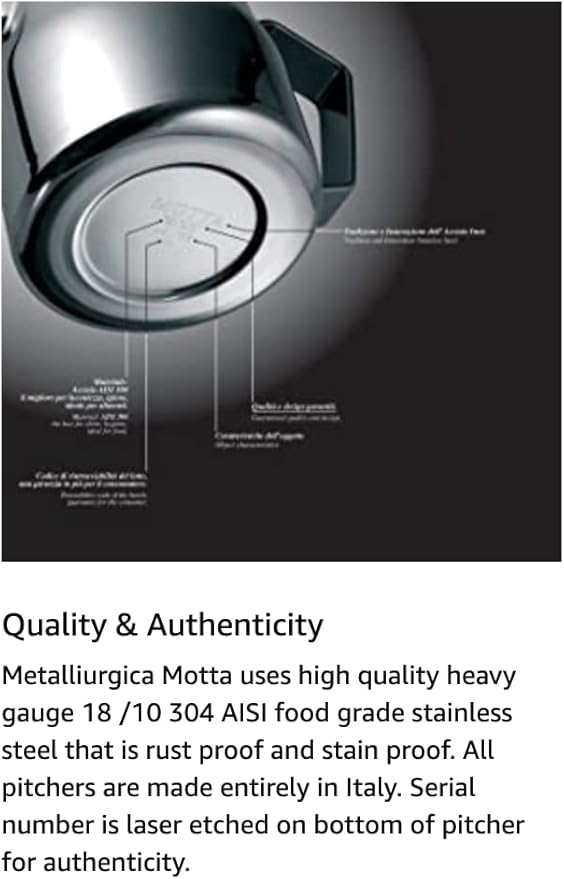 VIA CREMA Stainless Steel Milk Frother Jug for Coffee Machine Milk Frothing Pitcher 350 ml