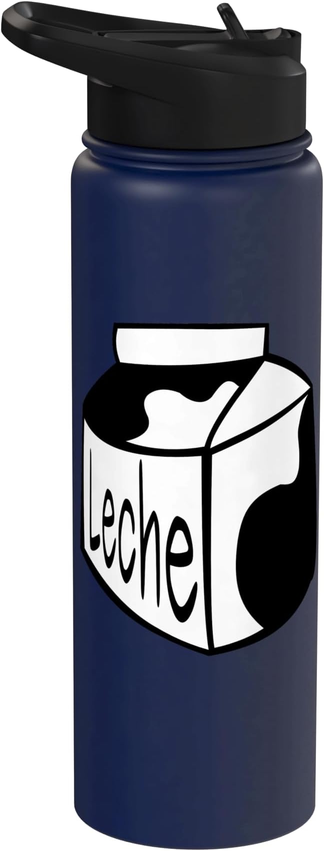 Leche Spanish Milk Carton Dairy Lover Stainless Steel Insulated Water Bottle