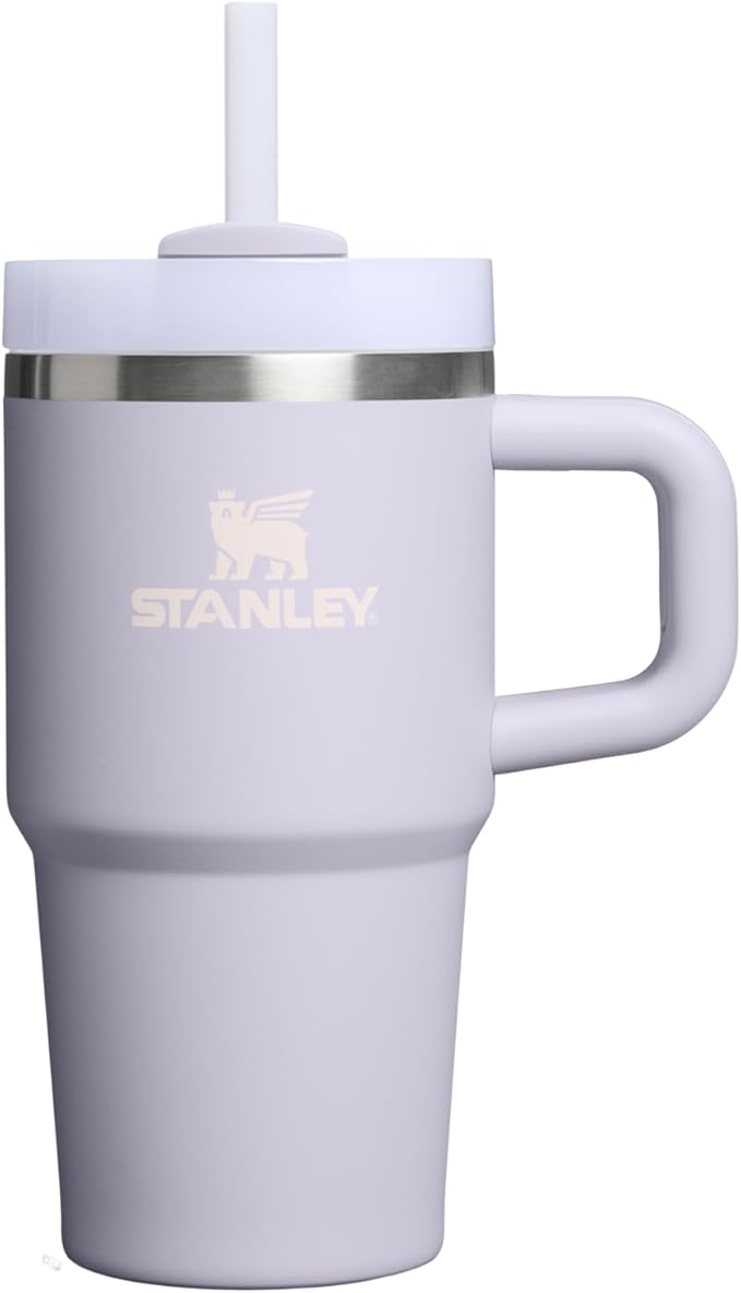STANLEY Quencher H2.0 Tumbler with Handle and Straw 20 oz | Flowstate 3-Position Lid | Cup Holder Compatible for Travel | Insulated Stainless Steel Cup | BPA-Free | Purple Dust