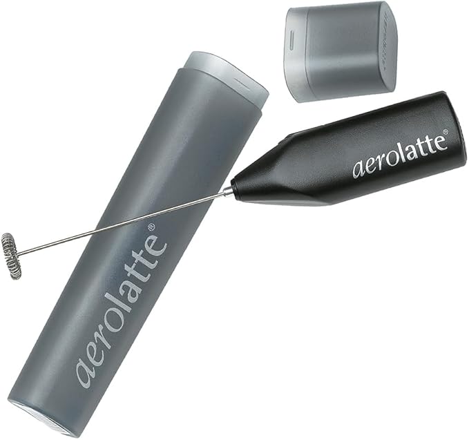 Aerolatte Milk Frother To Go with Travel Storage Case, The Original Steam-Free Frother, Black