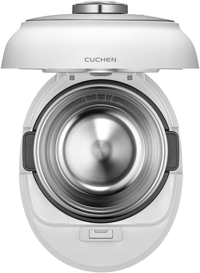 Cuchen 10-Cup Premium IH Pressure Rice Cooker with 316Ti Stainless Steel Inner Pot, 2.1 Bar High Pressure for Multi-Grain & Canning, Auto Steam Clean, White (CRT-RPD1010IEWUS)