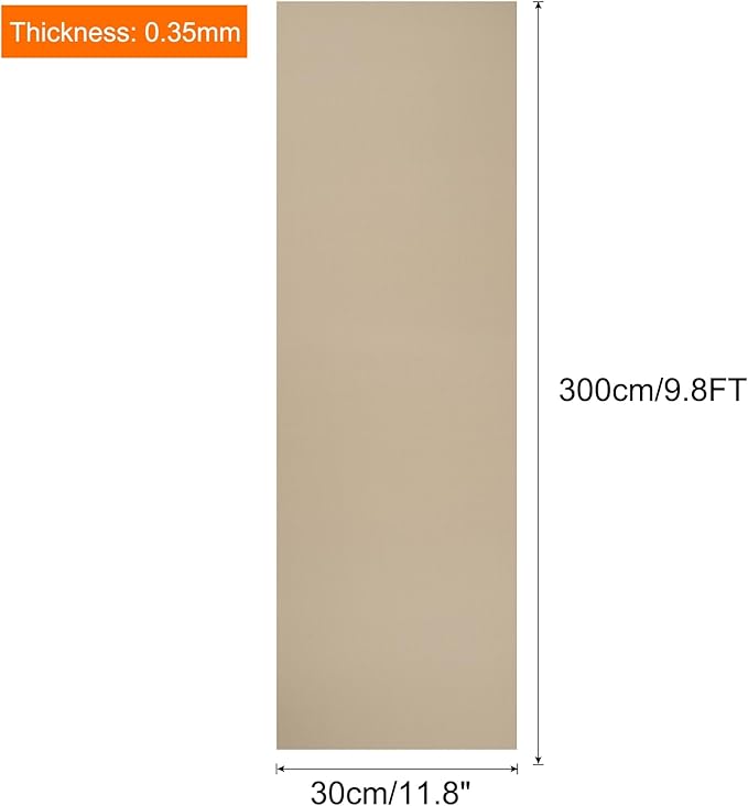 uxcell 11.8IN x 9.8FT Silicone Baking Mat Rolls, Heat Resistant Baking Mats, Non-Stick Pastry Mats, Non-Slip Countertop Mats, Refrigerator Liners Beige