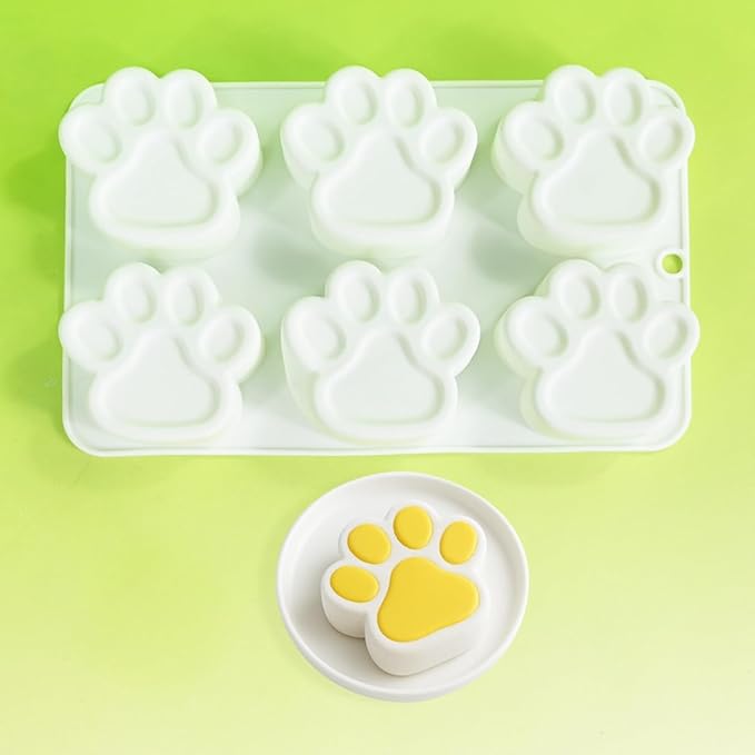 Silicone Mousse Mold Bear Cat Paw Non-Stick Baking Molds for Homemade Chocolate, Jelly, Pudding, Ice Cream, Cheesecake and Cupcake, Flexible Dessert Decorating Bakeware (G_Bear's Paw)