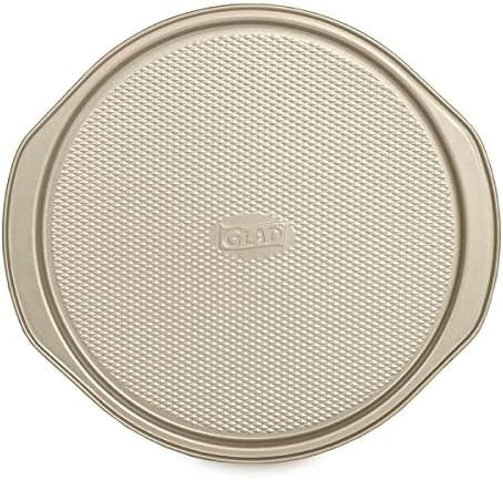 Glad Nonstick Large Pizza Pan for Oven | Round Baking Tray Textured Cooking Sheet Crisper Premium Bakeware Series for Home Kitchen (Pack of 6)