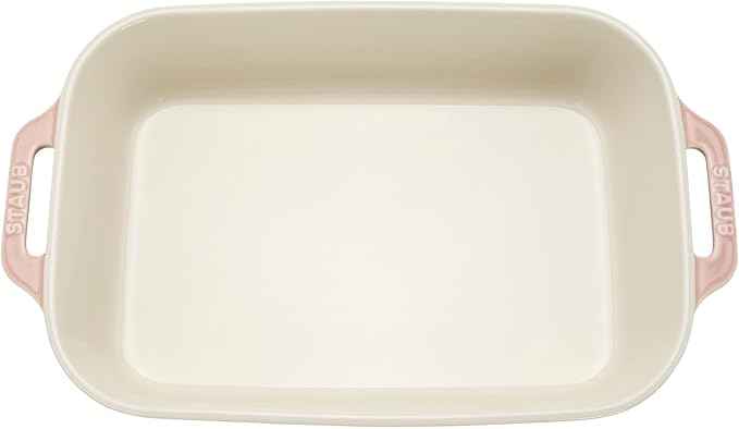 Staub Ceramic 3-pc Rectangular Baking Dish Set - Macaron Pastel Pink
