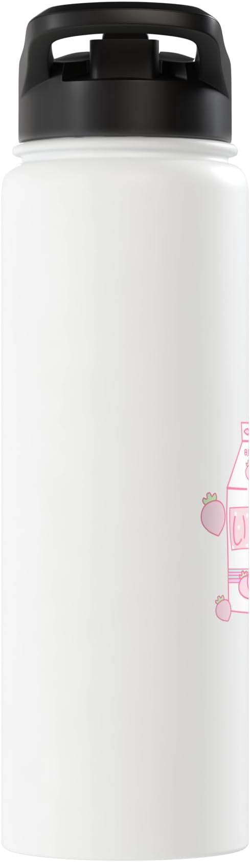 indie pink Aesthetic pastel anime Japanese strawberry Milk Stainless Steel Insulated Water Bottle