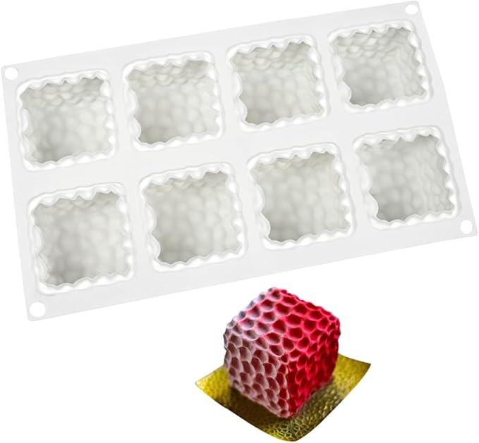 mostsom Honeycomb Molds Silicone Non-Stick Rabbit Cookie Mold Diy Rose Flower Chocolate Mould Used for Jelly, Candy,Biscuits (I_11.6x6.8x2.4 inch)