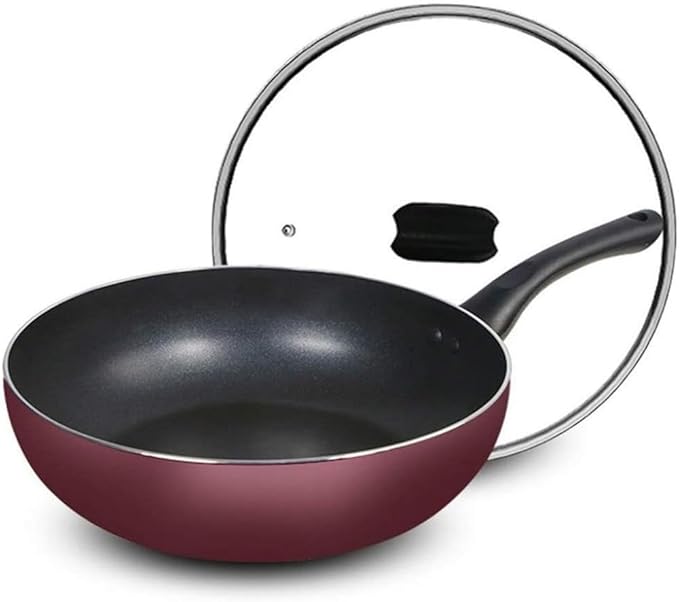 Wok - Electric Stir-Fry Wok， Auto Cooking Cooker， Stir-Fry Wok， Sauté Wok， Slow Cooker， Stew Pot， Automatic Stir-Fry， Saucepan， Cook Soup-34cm，28cm