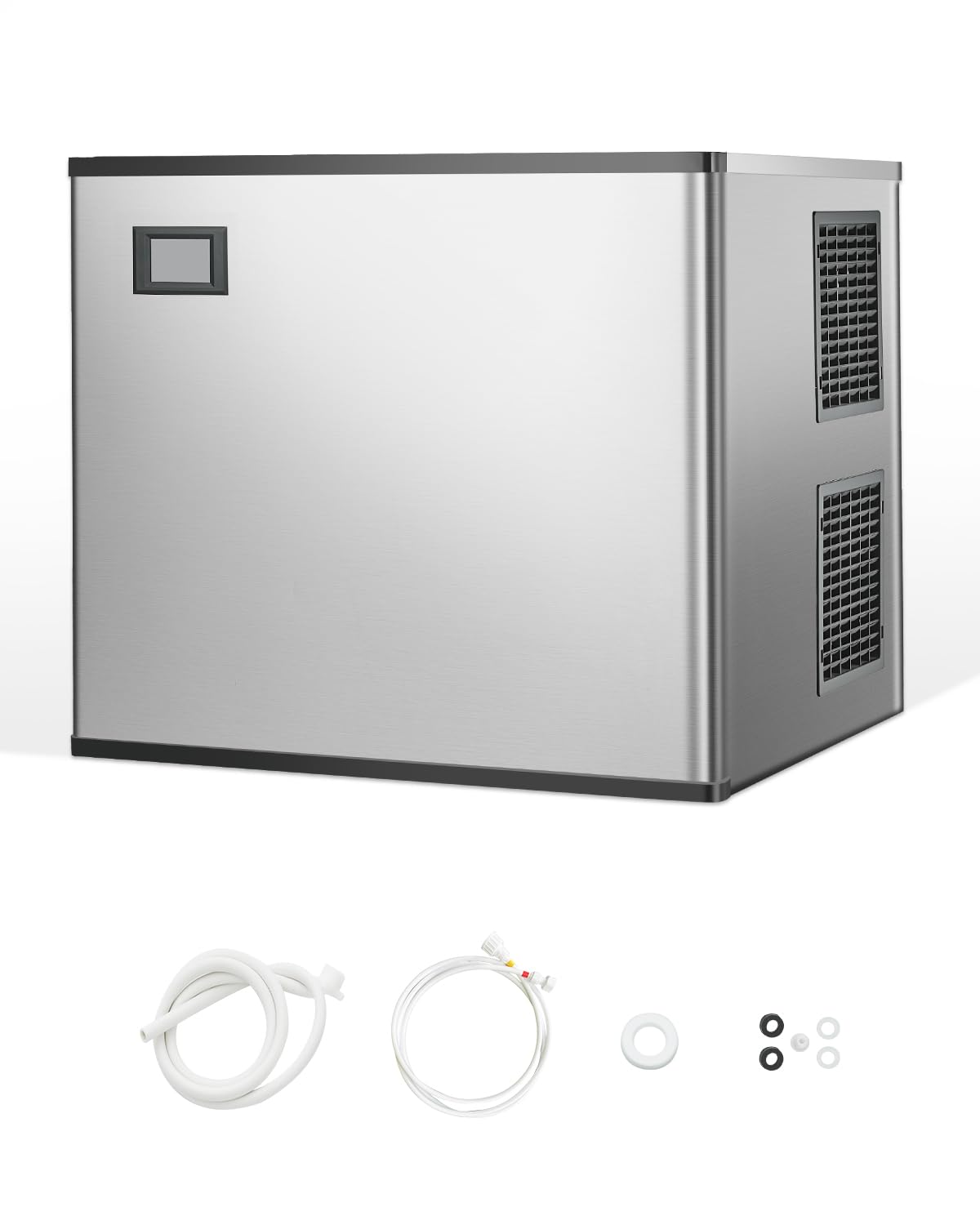 VEVOR Commercial Ice Maker Machine-Head 800 lbs/24 h, 26 Inch Stainless Steel Industrial Ice Machine, Self-Cleaning and Scheduled Ice Making, Modular Ice Cube Machine for Restaurant Hotel - Head Only