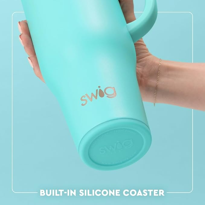 Swig Life 40oz Mega Mug, 40 oz Tumbler with Handle and Straw, Cup Holder Friendly, Dishwasher Safe, Extra Large Insulated Tumbler, Stainless Steel (Hayride)